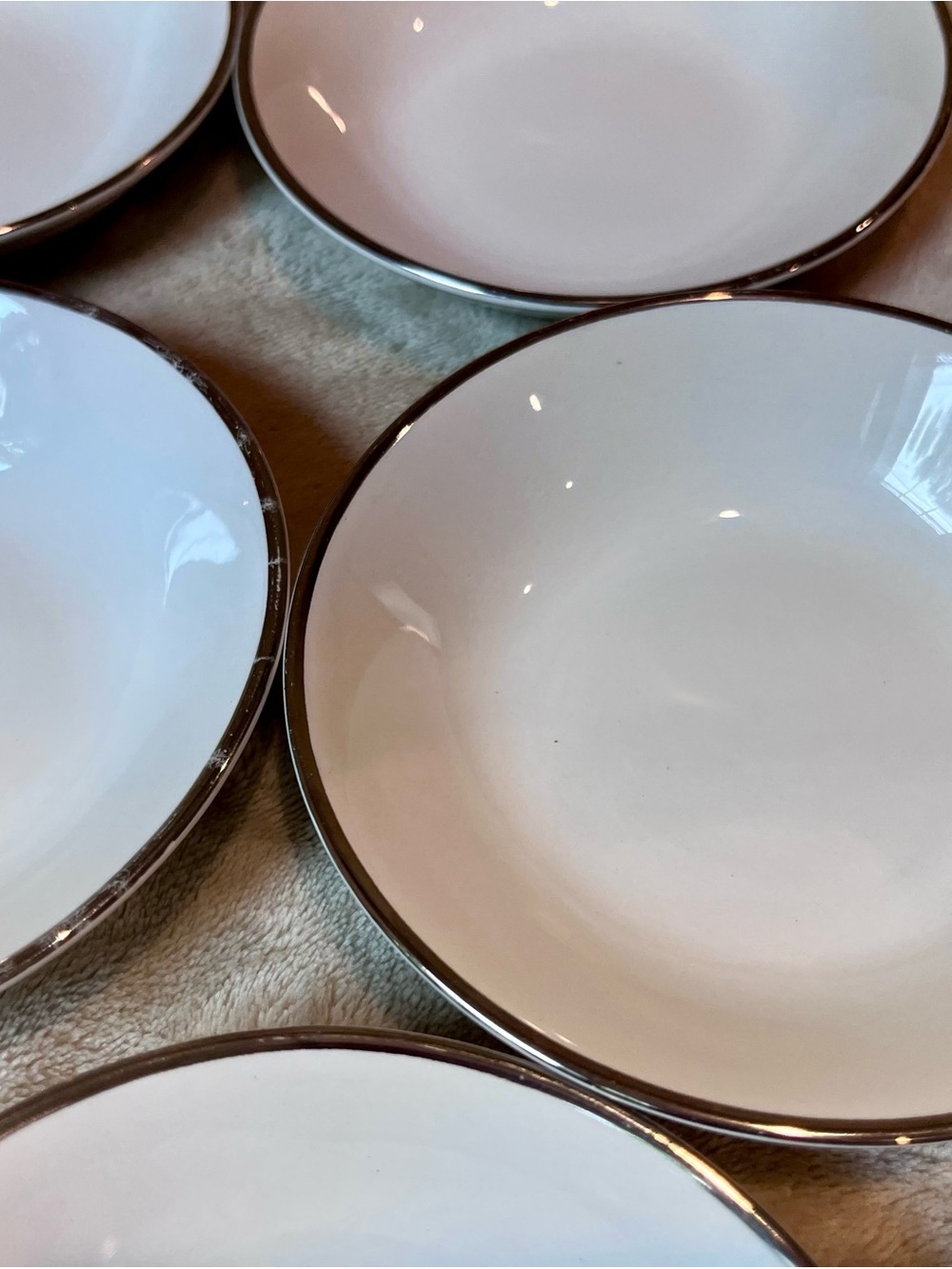 Vintage International Silver Silver Elegance Ironstone Bowls Set of 8 England - Picture 4 of 16